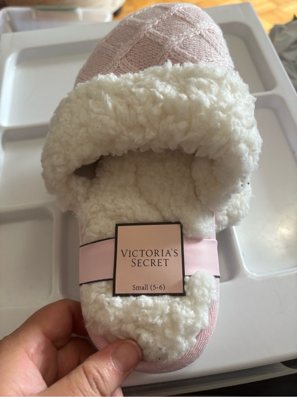 Victoria's Secret Pink Sherpa-Lined Slip-On Slippers